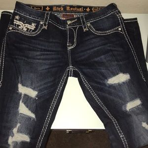 Rock Revival Distressed Denim Jeans